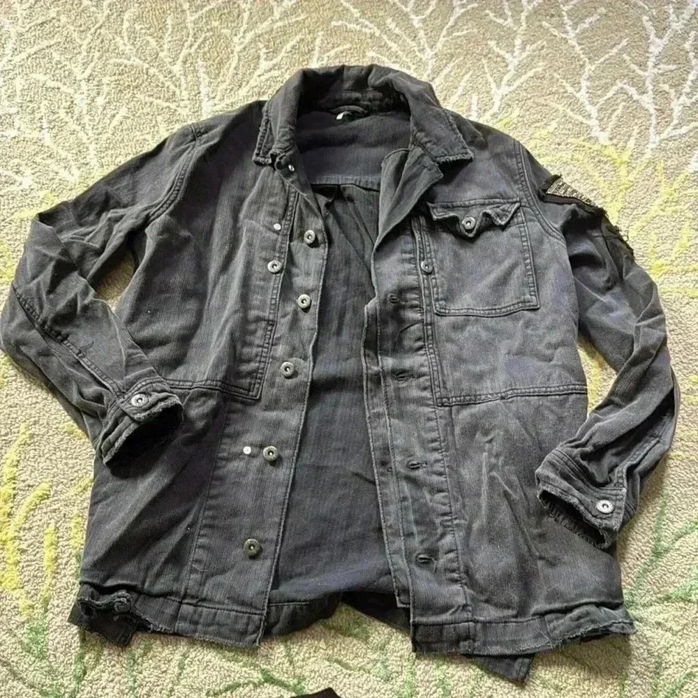 Free people, lightweight jacket, embroidered, and beaded S